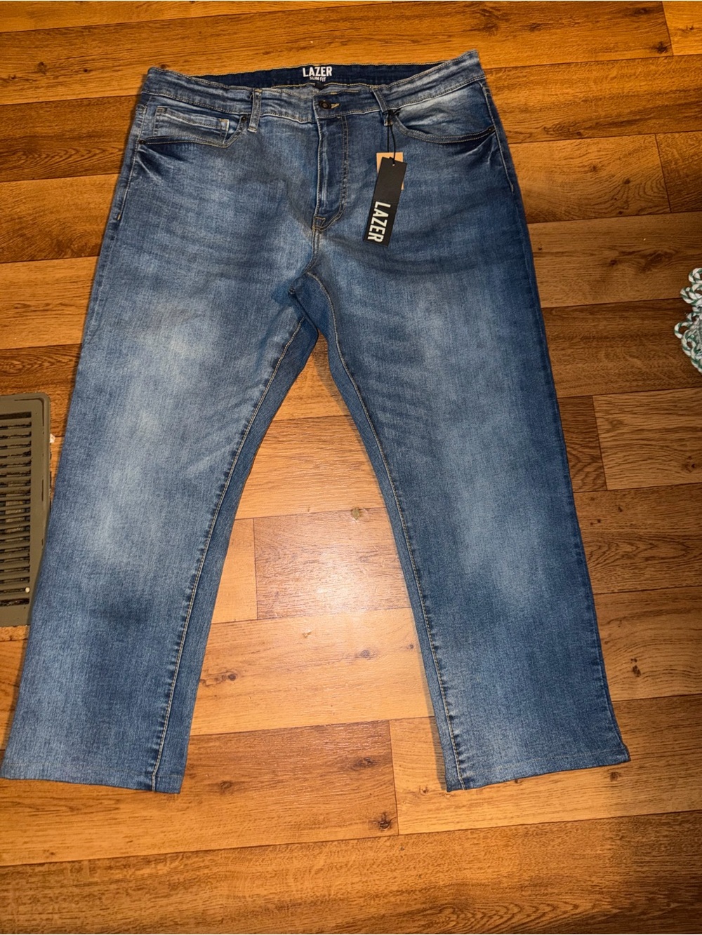 Lazer Men's Relaxed Fit Blue Denim Jeans